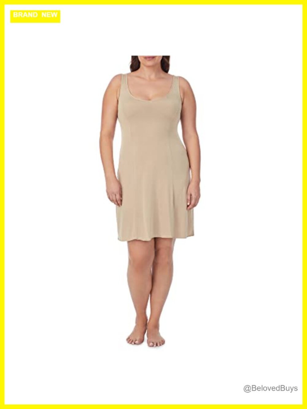 Silky Touch Full Slip 38" Sleeveless Anti-Cling Scoop Neck A-Line